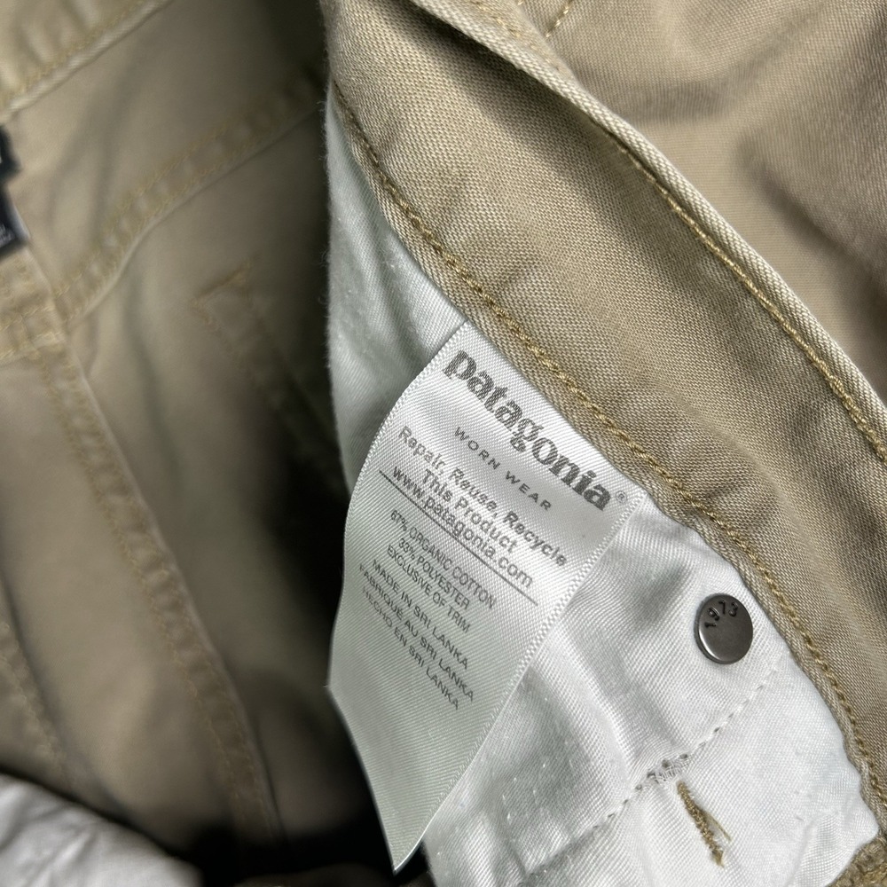 Patagonia Worn Wear Womens Khaki Pants Size 8 Hiking Outdoor Organic Cotton - Picture 4 of 10